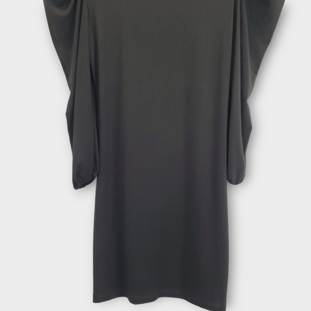 Torn by Ronny Kobo Black Puff Shoulder Mini T Shirt Dress Medium - Picture 8 of 13
